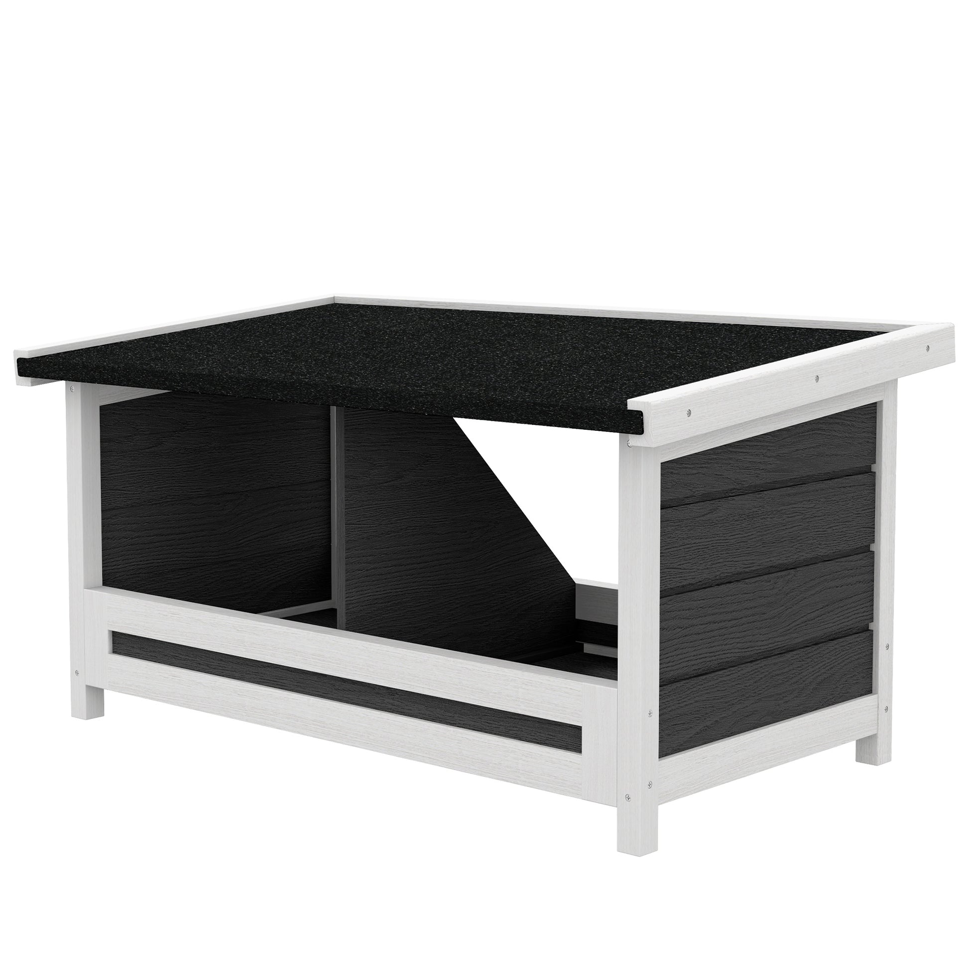Chicken Nest for Chickens Chicken Coop made of Pine Wood Egg Nest for Poultry with Weather-Resistant Asphalt Roof, 66 x 37 x 34 cm, Gray
