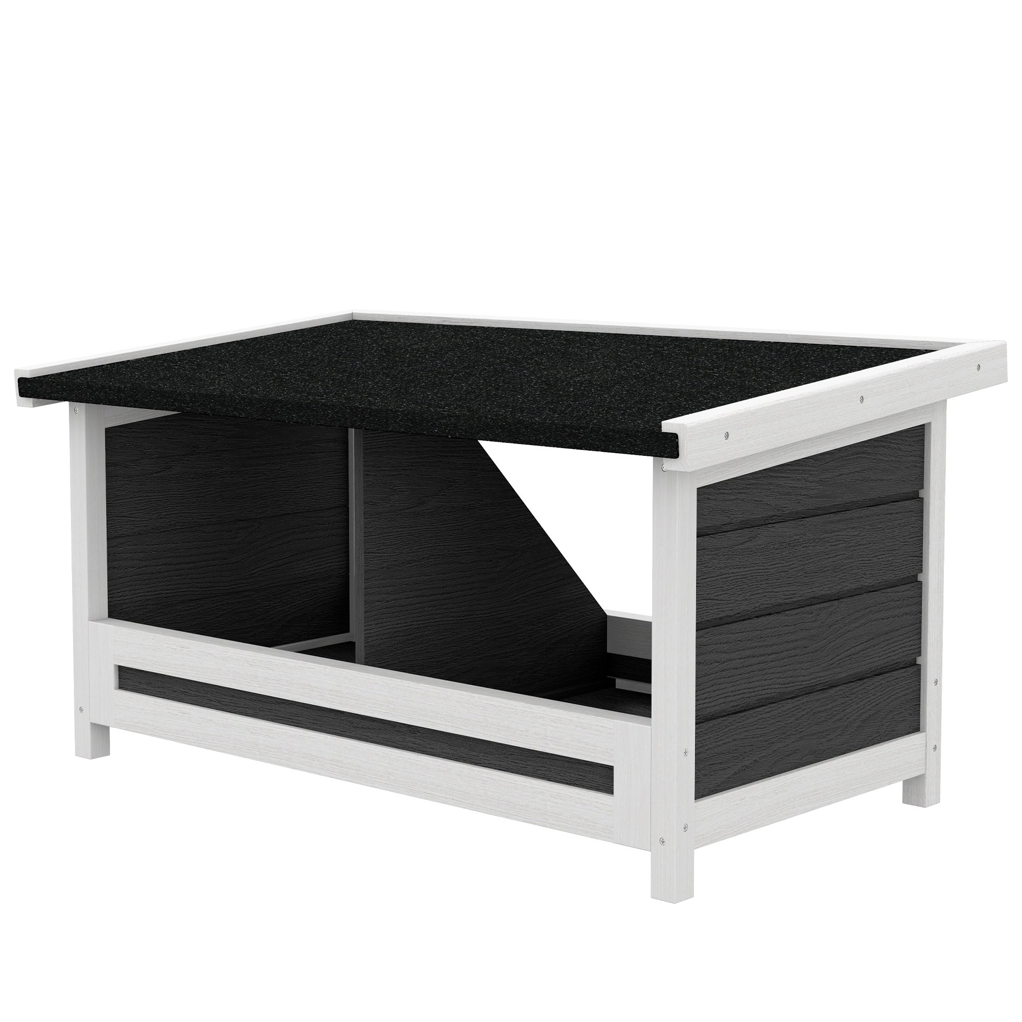 Chicken Nest for Chickens Chicken Coop made of Pine Wood Egg Nest for Poultry with Weather-Resistant Asphalt Roof, 66 x 37 x 34 cm, Gray