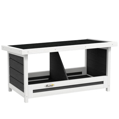 Chicken Nest for Chickens Chicken Coop made of Pine Wood Egg Nest for Poultry with Weather-Resistant Asphalt Roof, 66 x 37 x 34 cm, Gray