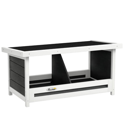 Chicken Nest for Chickens Chicken Coop made of Pine Wood Egg Nest for Poultry with Weather-Resistant Asphalt Roof, 66 x 37 x 34 cm, Gray