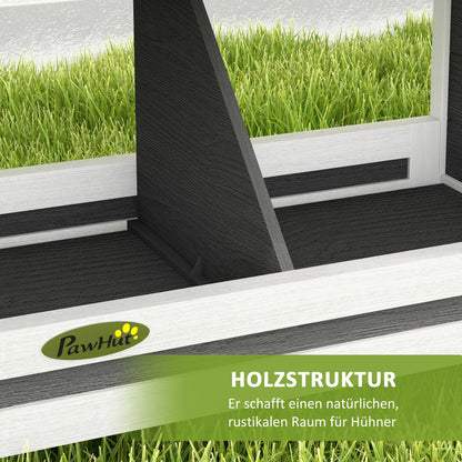 Chicken Nest for Chickens Chicken Coop made of Pine Wood Egg Nest for Poultry with Weather-Resistant Asphalt Roof, 66 x 37 x 34 cm, Gray