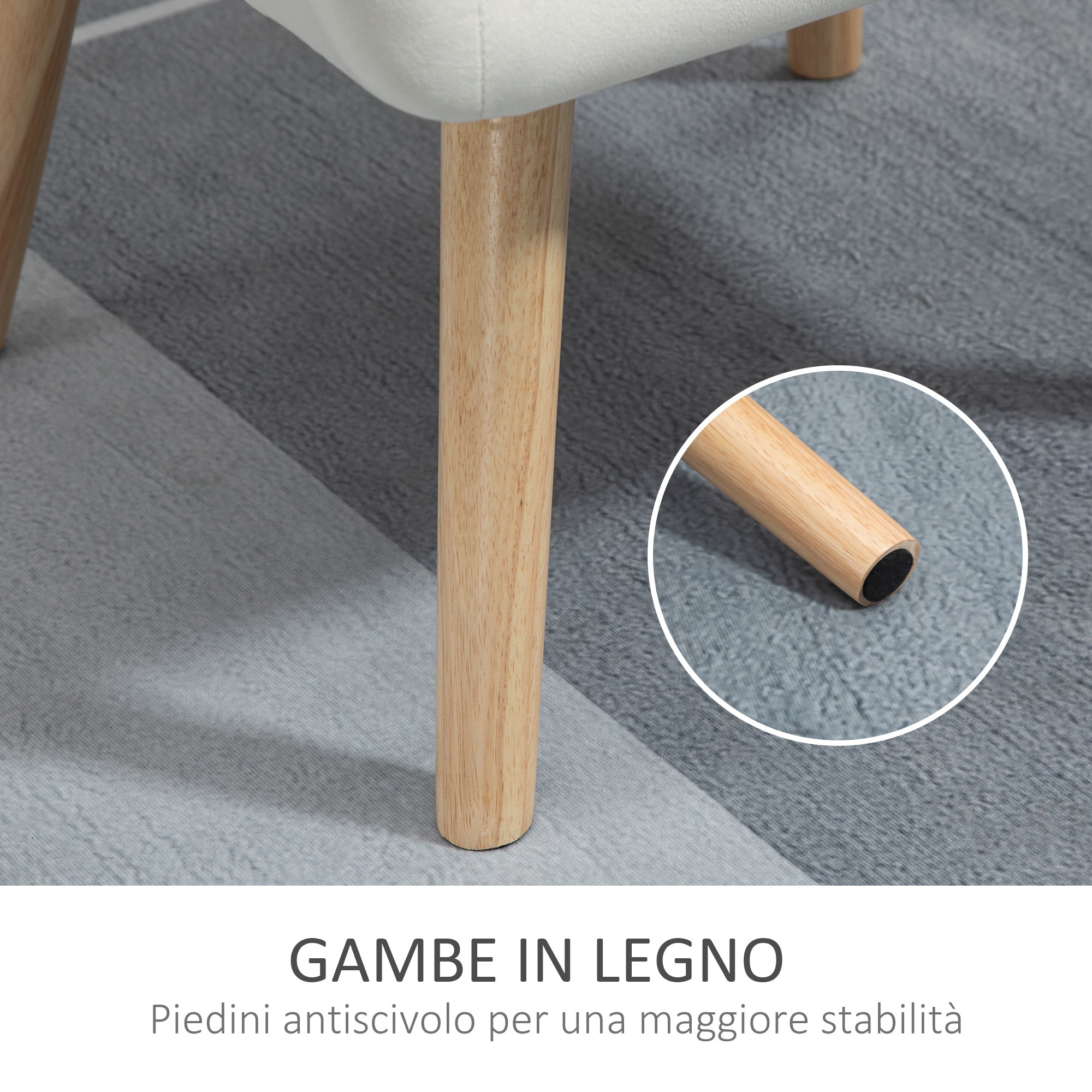 Scandinavian Design Armchair, Velvet and Wood Armchair, Cream Color, for Living Room or Office, 67x61.5x71cm
