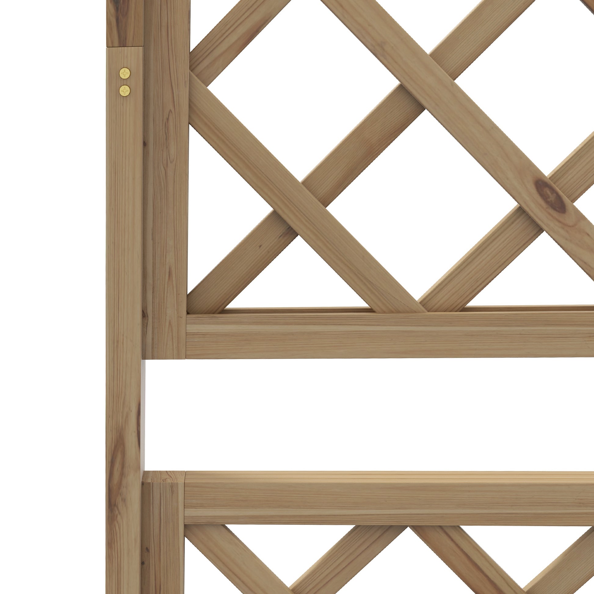 Planter with trellis flower pot stand in natural wood for climbing plants, vegetables, flowers - pre-oiled fir wood dim. 160L x 55W x 183H cm natural wood effect