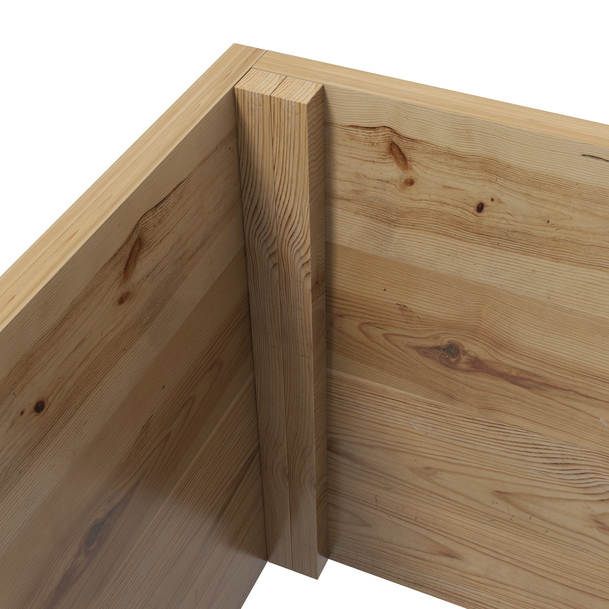 Planter with trellis flower pot stand in natural wood for climbing plants, vegetables, flowers - pre-oiled fir wood dim. 160L x 55W x 183H cm natural wood effect