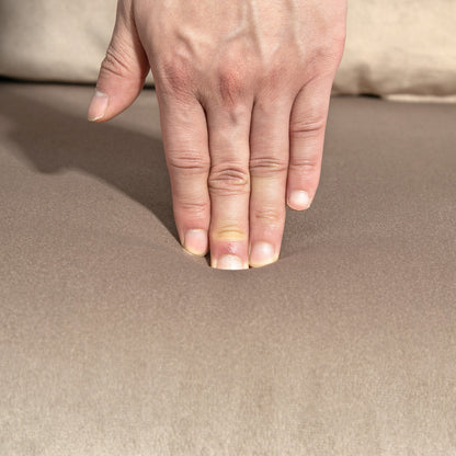 Sleeper Sofa, Folding Bed with Bed Function, Recliner Chair with Back Pillow, Upholstered Sofa with Adjustable Backrest, Velvet Look, 102 x 73 x 81 cm, Light Brown