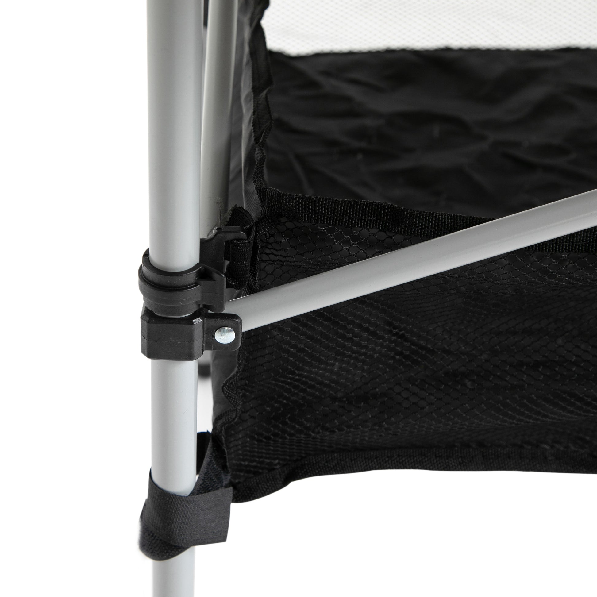 Portable Folding Camping Table Multifunctional with Mesh Storage Space and Carry Bag for Garden Balcony Patio Outdoor 70x70x69 cm Silver