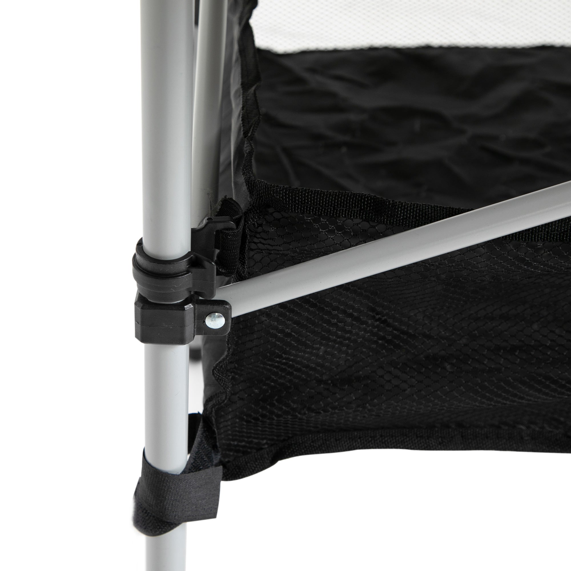 Portable Folding Camping Table Multifunctional with Mesh Storage Space and Carry Bag for Garden Balcony Patio Outdoor 70x70x69 cm Silver