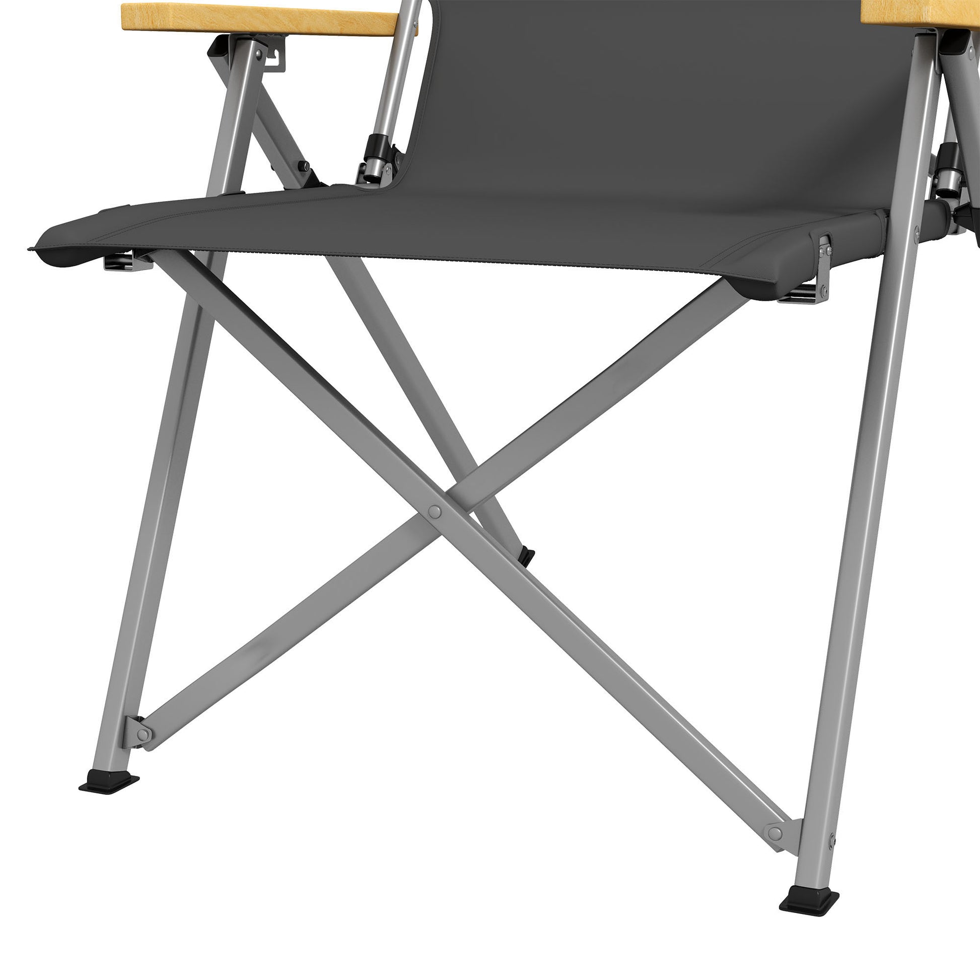 Folding Camping Chair Garden Chair with 4-Position Adjustable Backrest, Headrest, Folding Chair with Carrying Bag for Pool, Beach, Oxford, Dark Grey