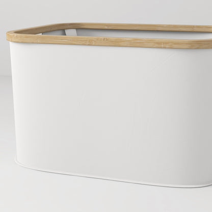 Foldable Laundry Basket 36 L Dirty Clothes Basket with Handles for Bathroom Bedroom Laundry Room 44.3x33.3x26.5 cm Cream