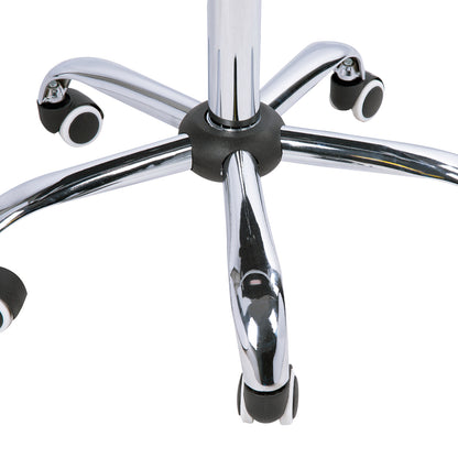 Office Chair Swivel Chair Cosmetics Stool Rolling Stool Work Stool Executive Chair Desk Chair Metal PU White 52.5 x 54 x 84-99 cm