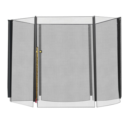Replacement Safety Net for Round Trampoline Ø244 cm for Outdoor with Zippered Door for 6 Straight Poles Ø244x180 cm Black