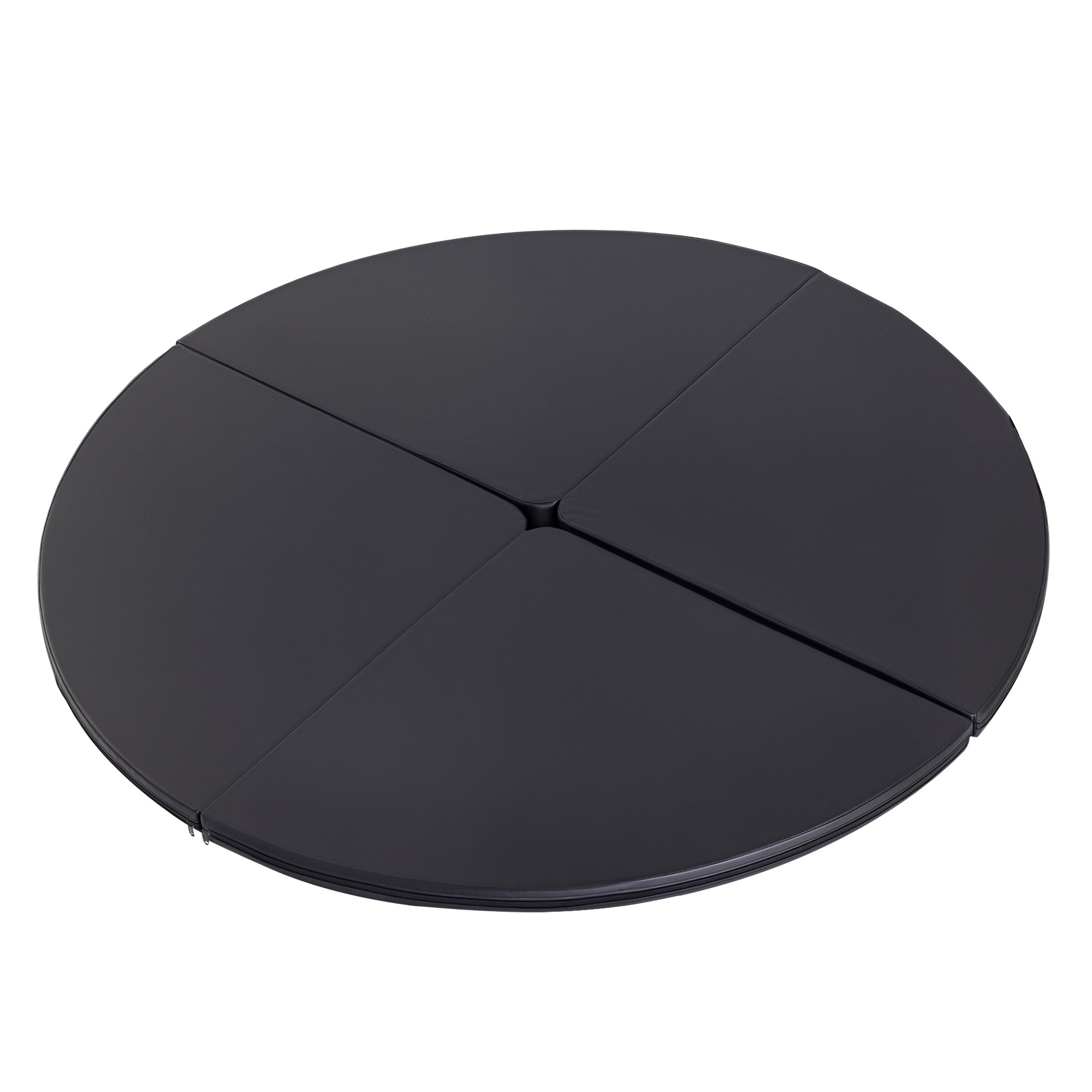 Dance Pole Mat, Ø 150cm Pole Dance Safety Mat, 5 cm Thick Pole Dance Mat, Foldable Safety Mat, Portable Fitness Mat, Shock-Absorbing Safety Mat, Gymnastics, Yoga, Black