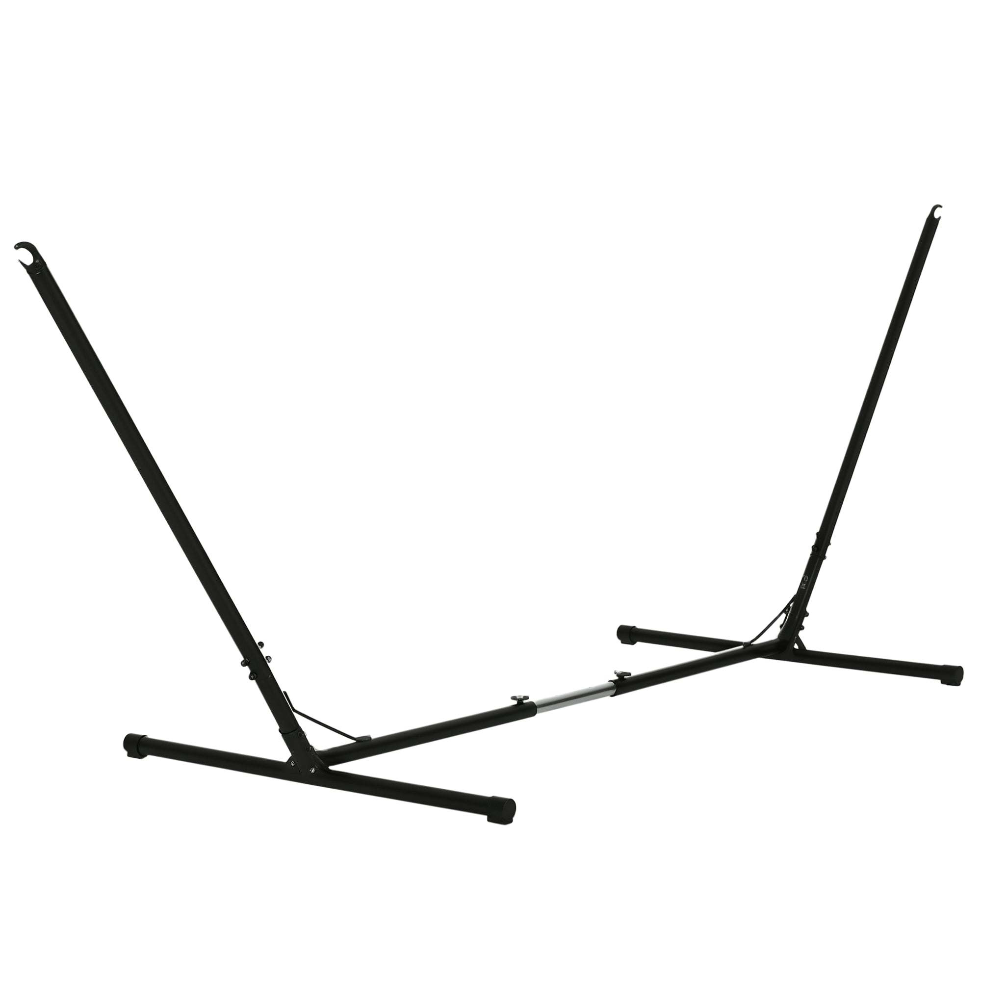 Adjustable Garden Hammock Stand 313-388x109x116 cm Metal Structure for Indoors and Outdoors Max Load 120 kg