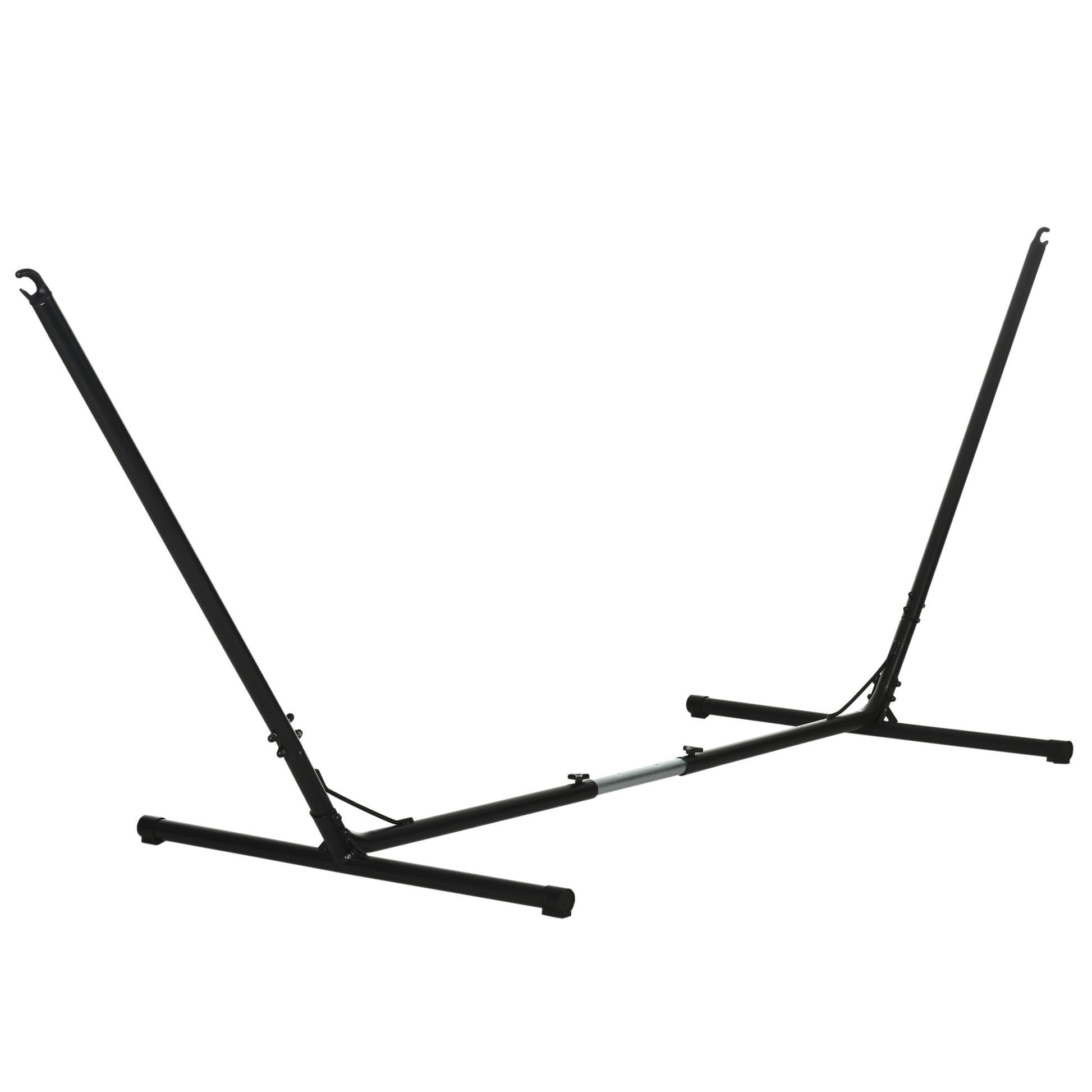 Adjustable Garden Hammock Stand 313-388x109x116 cm Metal Structure for Indoors and Outdoors Max Load 120 kg