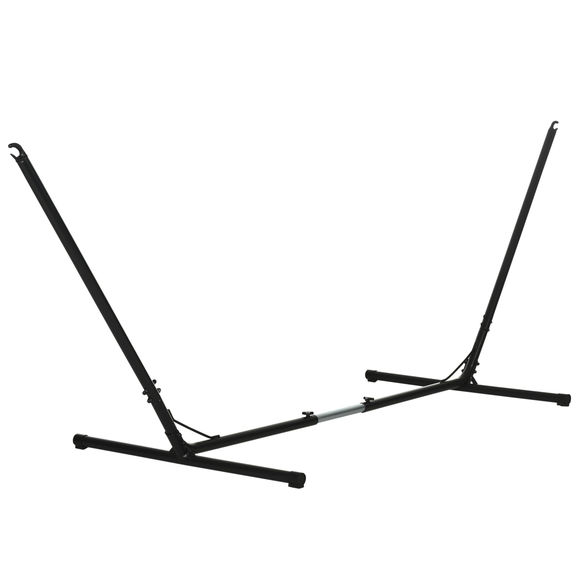 Adjustable Garden Hammock Stand 313-388x109x116 cm Metal Structure for Indoors and Outdoors Max Load 120 kg