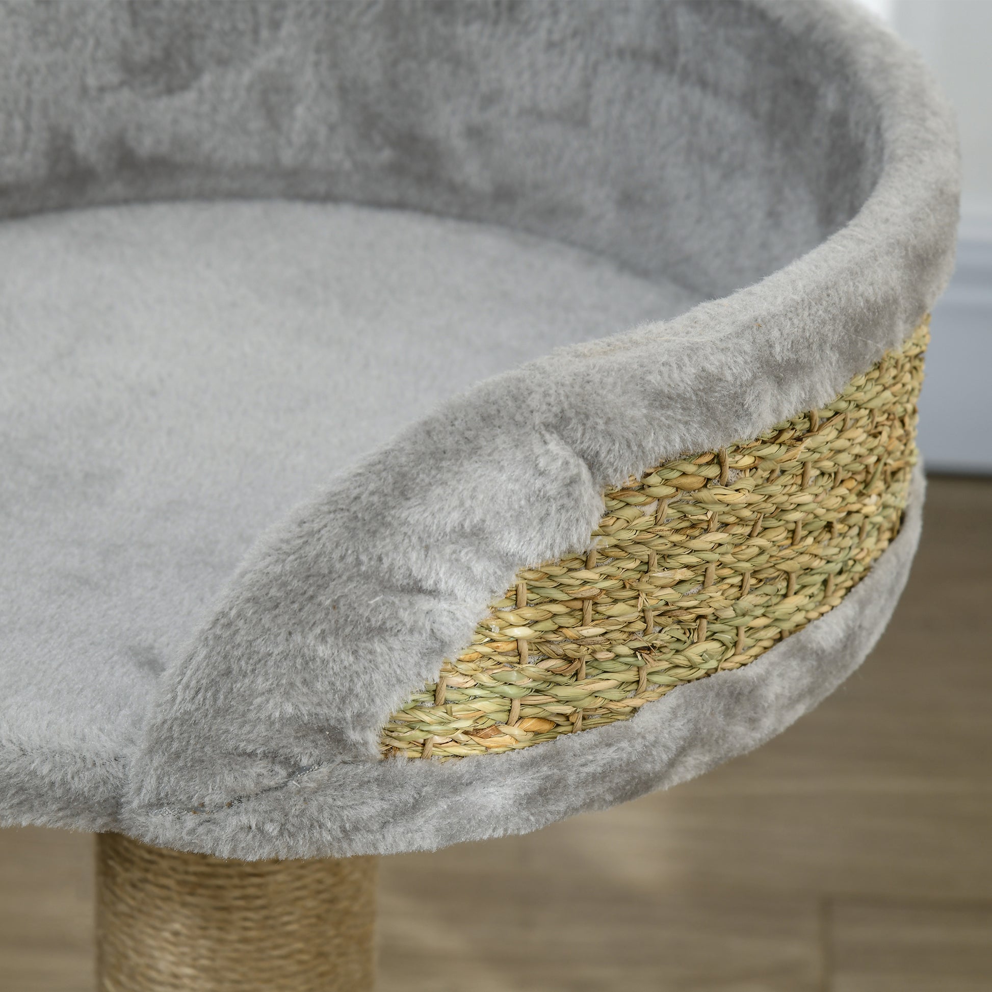 Scratching Tree 49 cm Small Cat Tower with Play Ball, Sisal Posts, Platform, Cat Scratching Tree, Climbing Tree, for Small Cats, Gray