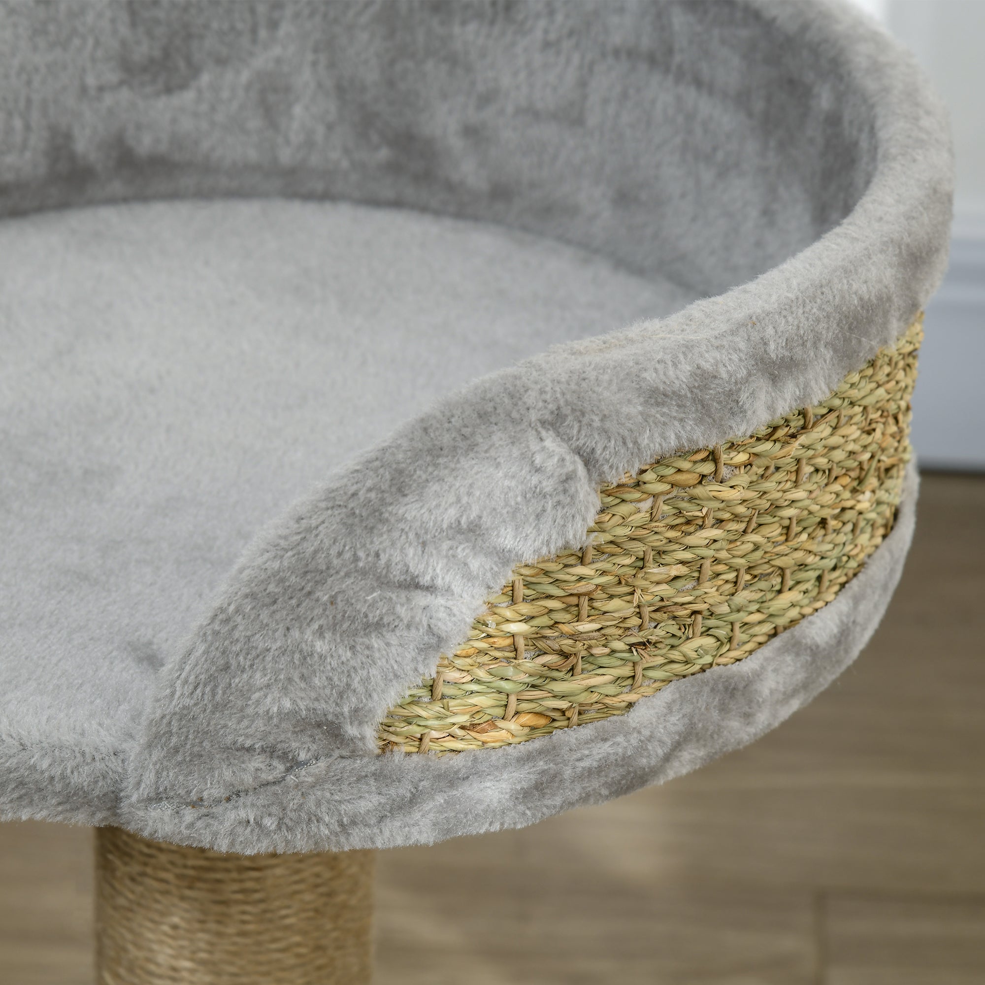 Scratching Tree 49 cm Small Cat Tower with Play Ball, Sisal Posts, Platform, Cat Scratching Tree, Climbing Tree, for Small Cats, Gray