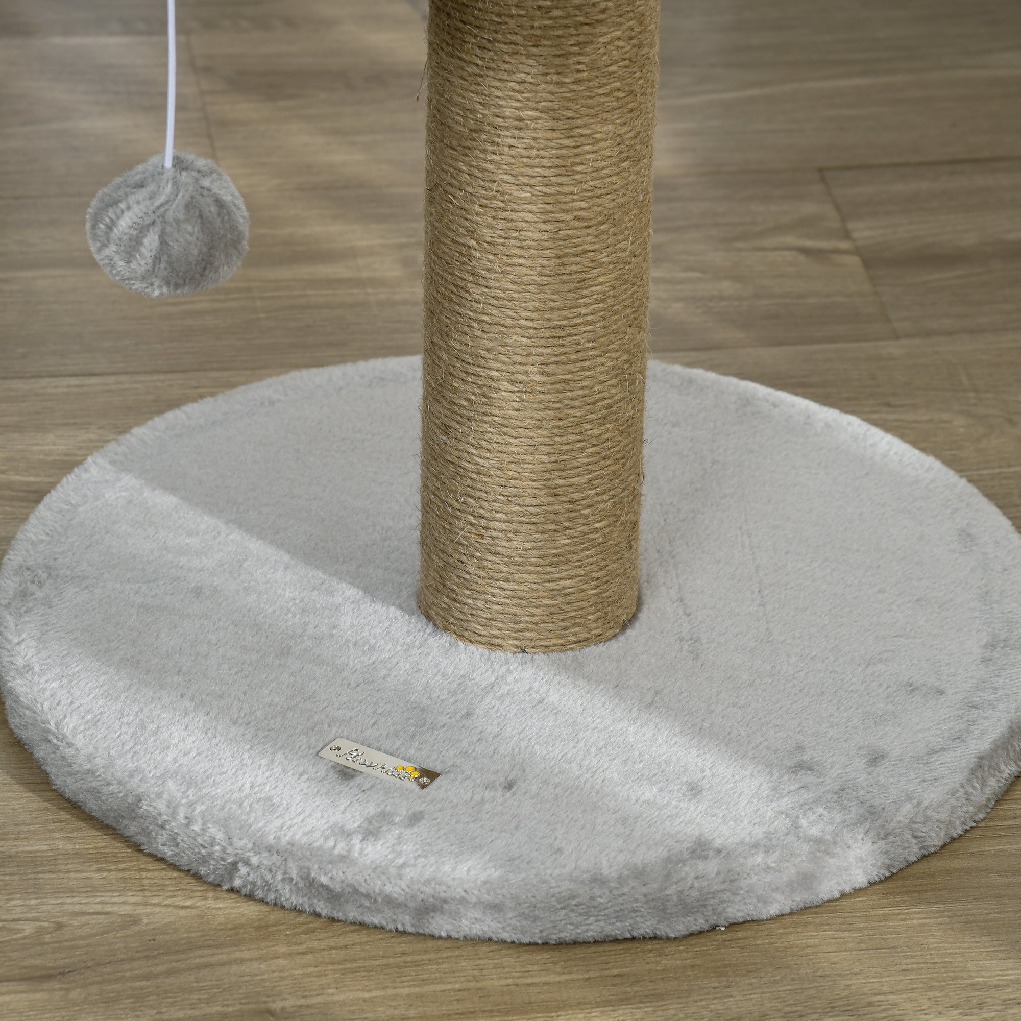 Scratching Tree 49 cm Small Cat Tower with Play Ball, Sisal Posts, Platform, Cat Scratching Tree, Climbing Tree, for Small Cats, Gray