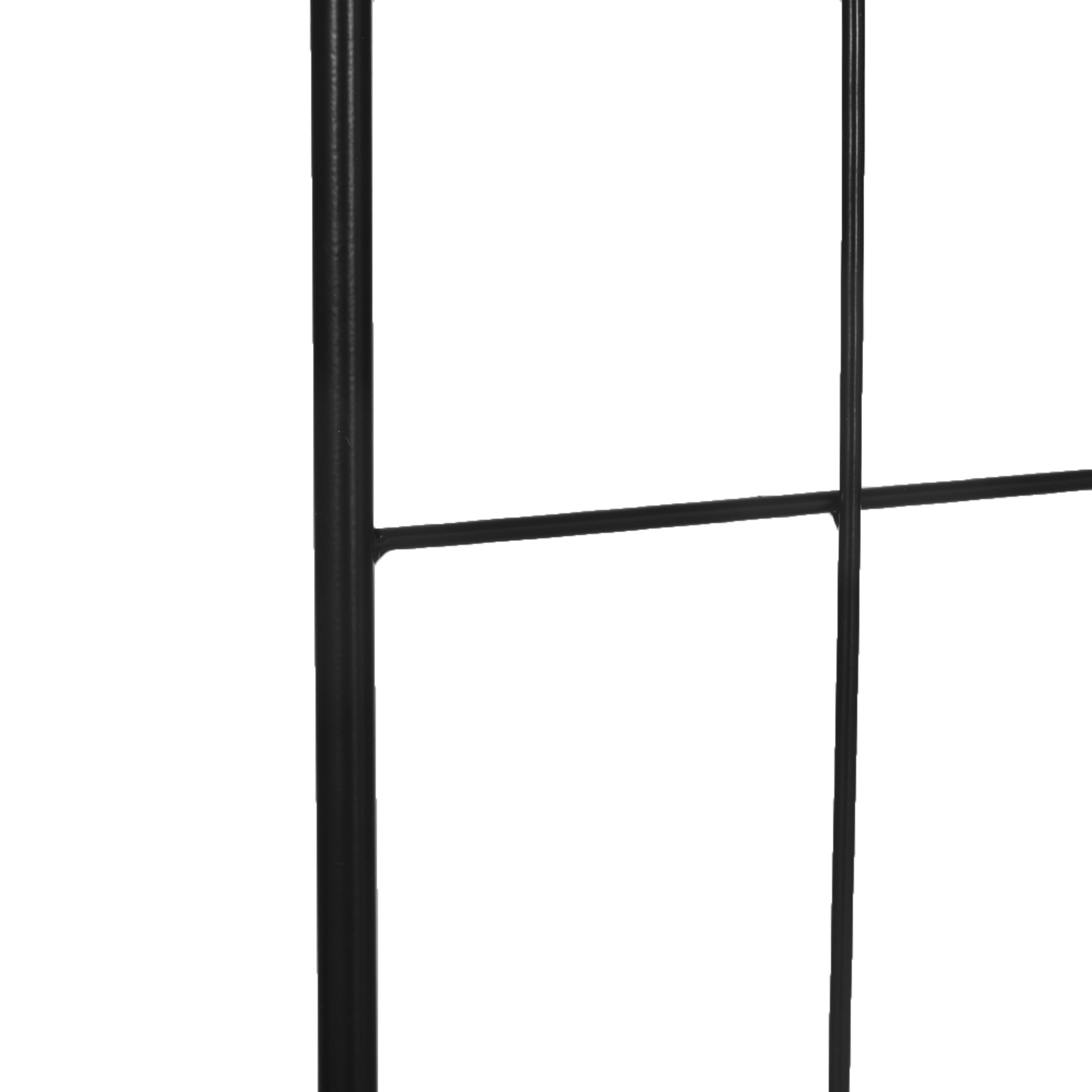 Garden Trellis Set of 2 Metal Climbing Plant Supports - 51 x 152 cm Black
