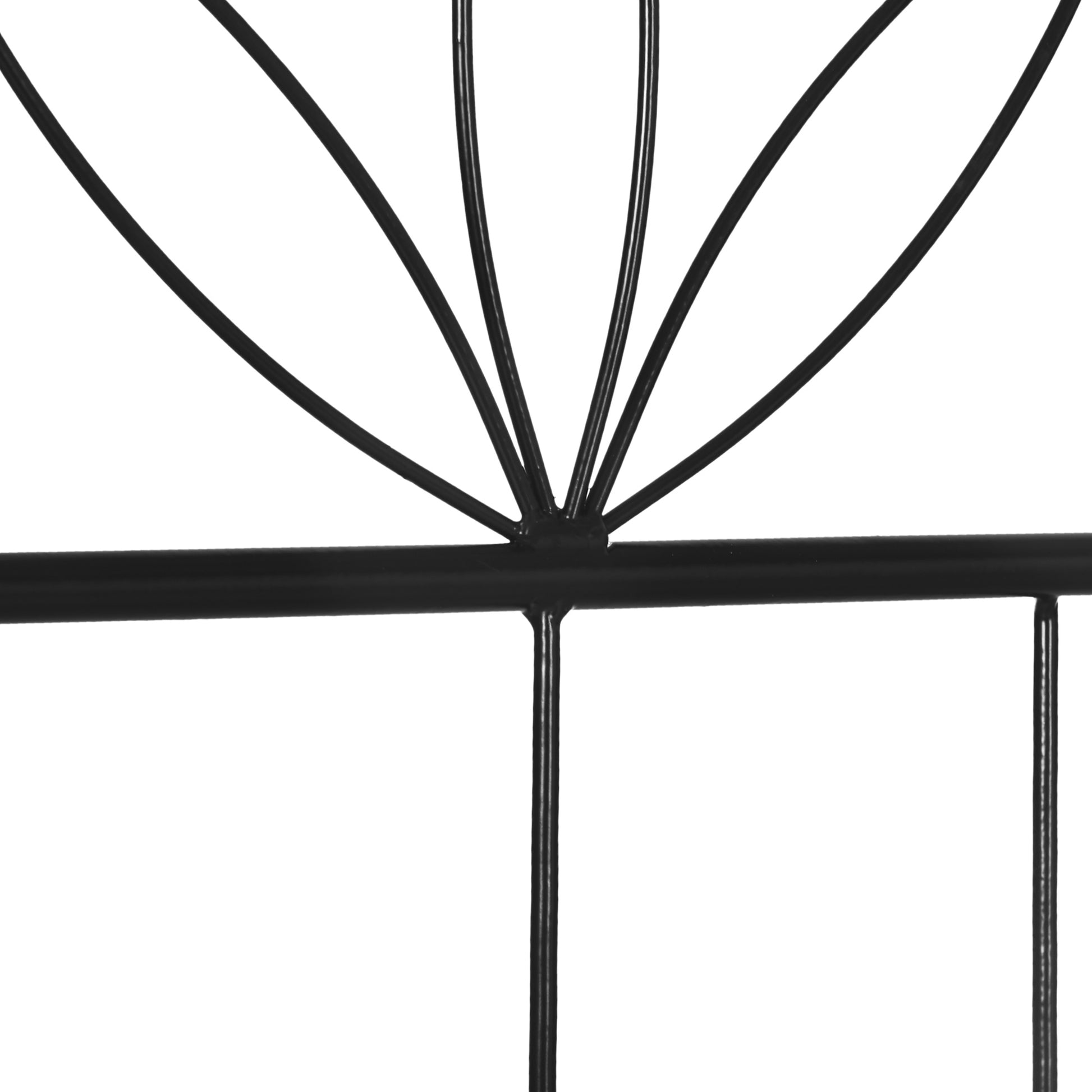 Garden Trellis Set of 2 Metal Climbing Plant Supports - 51 x 152 cm Black