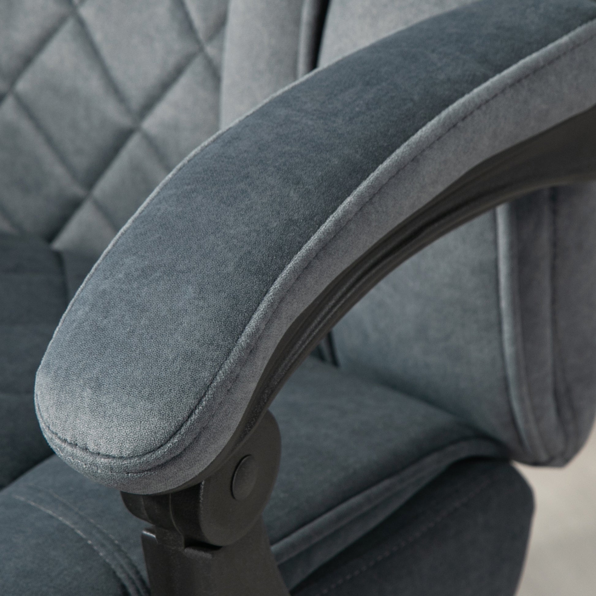 Massage Office Chair with Heating Ergonomic Desk Chair with Adjustable Height Reclining Back Wired Remote Retractable Footrest 360° Swivel Dark Grey