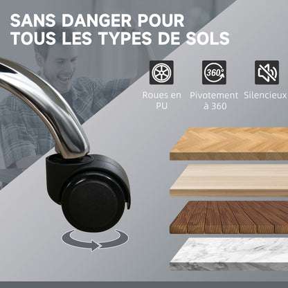 Massage Office Chair with Heating Ergonomic Desk Chair with Adjustable Height Reclining Back Wired Remote Retractable Footrest 360° Swivel Dark Grey