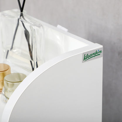 Bathroom Column Auxiliary Cabinet Multi-Purpose Bathroom Cabinet with Adjustable Shelf and Toilet Paper Holder for Bedroom 23x18x100 cm White