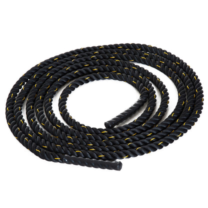 Battle Rope Ø38 mm 9m Length Battling Power Exercise Fitness Crossfit Polyester Ultra Resistant Black