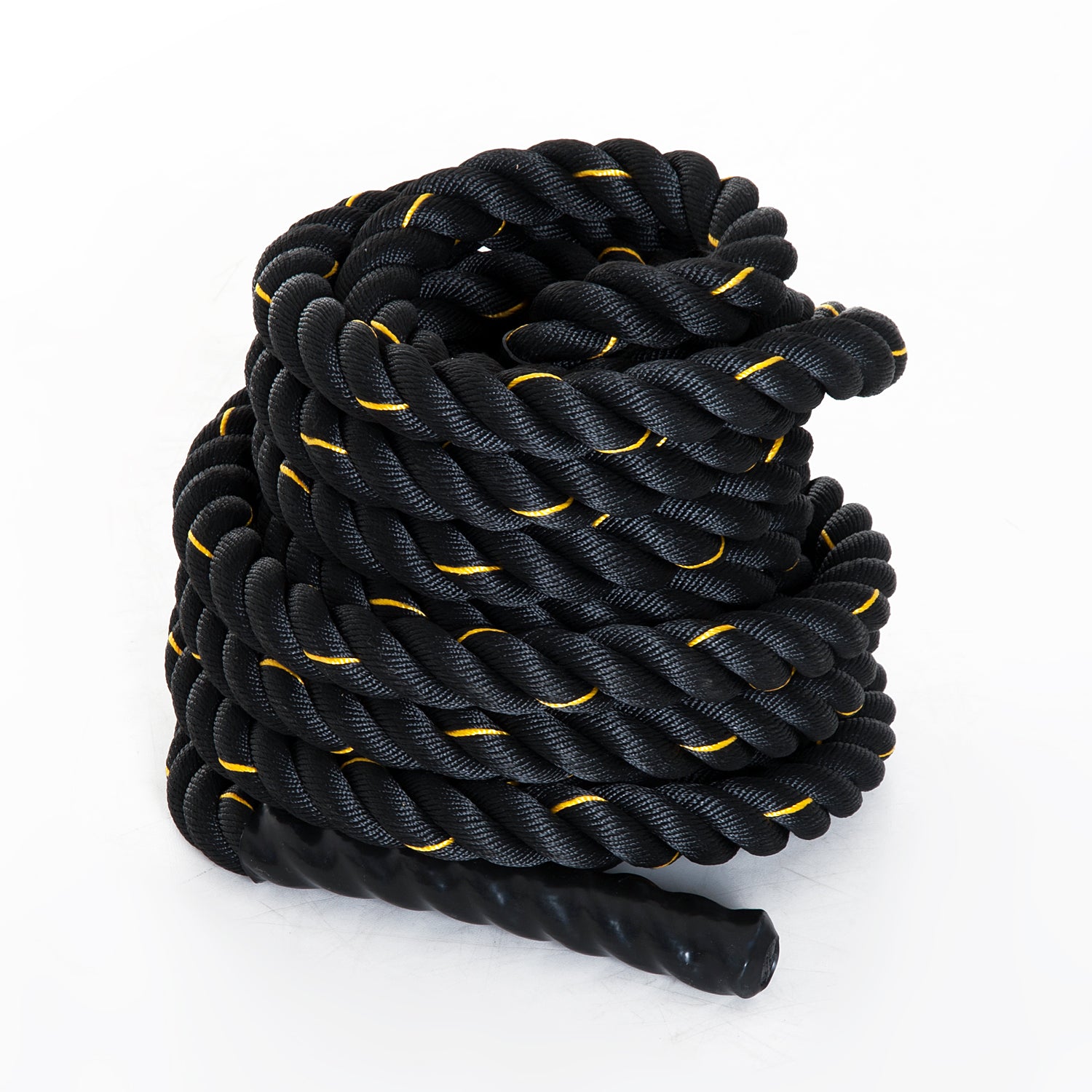 Battle Rope Ø38 mm 9m Length Battling Power Exercise Fitness Crossfit Polyester Ultra Resistant Black