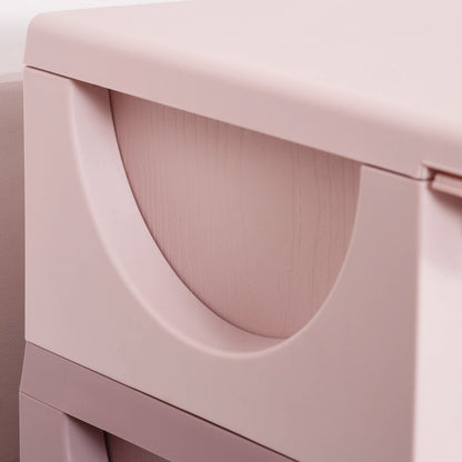 Drawer Cabinet for Kids with Storage Space Storage Boxes Toy Organizer Toy Box Three Levels for Kids' Room 3-6 Years Kids' Furniture Pink 37 x 37 x 56.5 cm