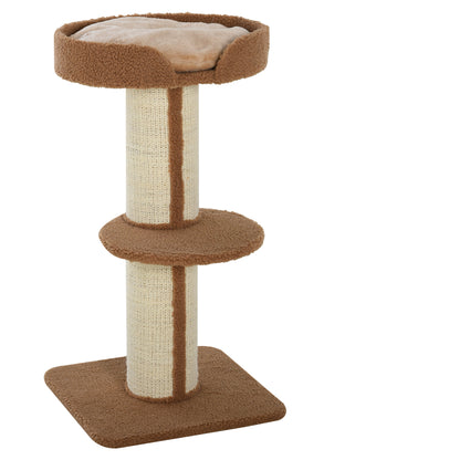 Cat Tree 91 cm Cat Tower with Sisal Posts, Platform, Cushion Multi-Level Cat Scratching Tree, Climbing Tree, for Medium Cats, Light Brown