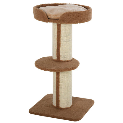 Cat Tree 91 cm Cat Tower with Sisal Posts, Platform, Cushion Multi-Level Cat Scratching Tree, Climbing Tree, for Medium Cats, Light Brown