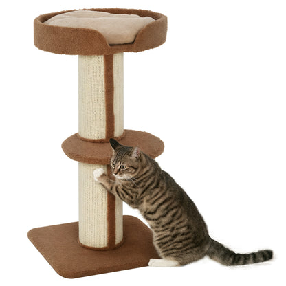 Cat Tree 91 cm Cat Tower with Sisal Posts, Platform, Cushion Multi-Level Cat Scratching Tree, Climbing Tree, for Medium Cats, Light Brown