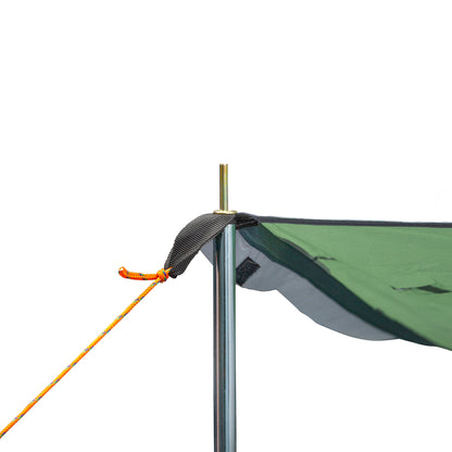 Family Tunnel Tent for 2-3 People Foldable Waterproof 2000+ mm UV Resistant 20+ Lightweight with Vestibule and 4 Seasons for Camping Hiking Festivals 426x206x154 cm Green