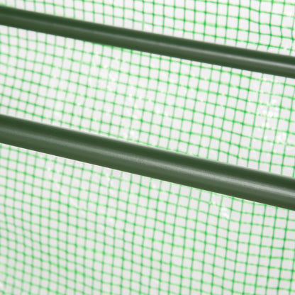 Balcony Mini Greenhouse with 4 Shelves, Mini Greenhouse, Greenhouse, Tomato House, Plant House, Cold Frame, Metal, Green, 80 x 49 x 160 cm