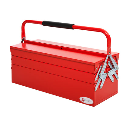 Tool Box Toolbox 5 Compartments Foldable Steel (SPCC) Red 56 x 20 x 41 cm