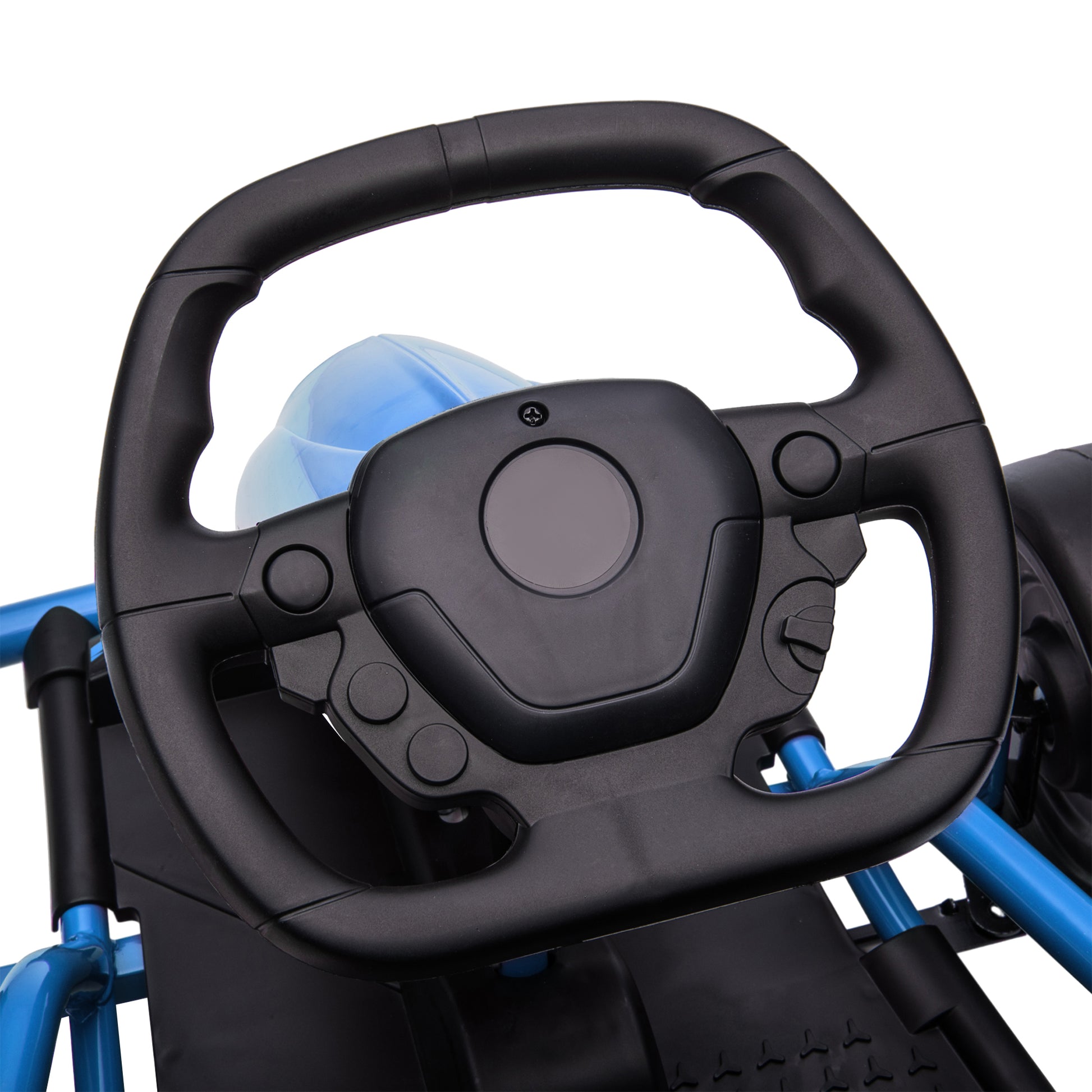 Kids Electric Go-Kart 12V 6-13km/h Drift Kart with Slow Start, Music, Horn, and Seat Belt, Children's Vehicle for 8-12 Years, Blue