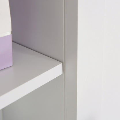 Bathroom Wall Cabinet Multifunctional Space-Saving Cabinet with 3 Open Levels 1 Door Adjustable Shelf Anti-tip 53x14.5x50.5 cm White