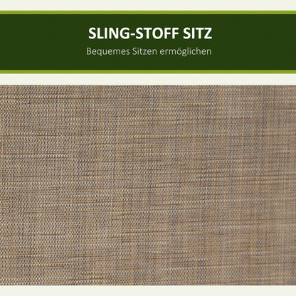 Porch Swing with Side Pocket, 3-Seater Garden Swing with Adjustable Sun Canopy, Swing Bench supports up to 300kg, for Garden, Patio, 196 x 128 x 172 cm, Brown