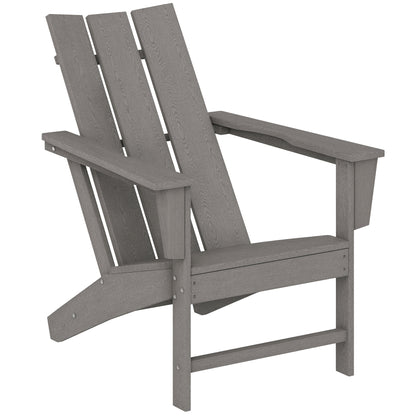 Adirondack Chair Outdoor Garden Chair with Extra Wide Seat 120 kg Capacity for Patio Terrace Balcony 75x83x90 cm Dark Gray