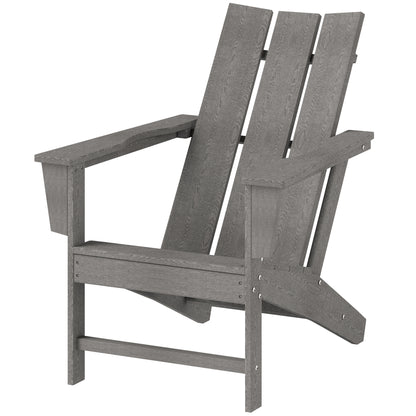 Adirondack Chair Outdoor Garden Chair with Extra Wide Seat 120 kg Capacity for Patio Terrace Balcony 75x83x90 cm Dark Gray