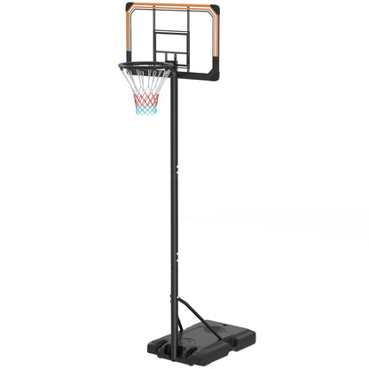 SPORTNOW Basketball Hoop Outdoor with Stand, 182-213 cm Height Adjustable Basketball Stand with Wheels, Stand Base with Water Sand, Basketball System for Teenagers, Adults, in Backyards, Gardens