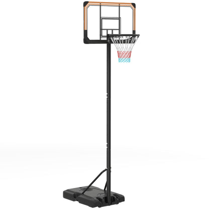 SPORTNOW Basketball Hoop Outdoor with Stand, 182-213 cm Height Adjustable Basketball Stand with Wheels, Stand Base with Water Sand, Basketball System for Teenagers, Adults, in Backyards, Gardens
