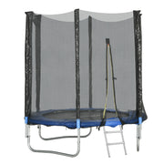 SPORTNOW Outdoor Kids Trampoline, 180cm Diameter Garden Trampoline for Children with Safety Net, Padded Poles and Ladder, for Kids, Teens, and Adults