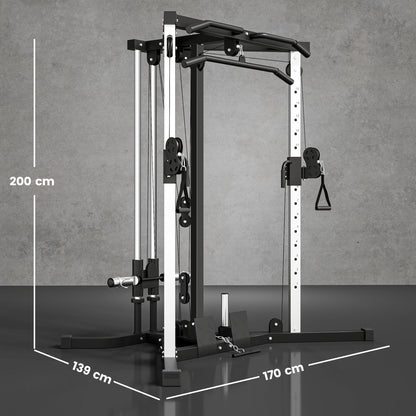 SPORTNOW Multi-Station Muscle Building Training Machine for Fitness Gym at Home, Exercise Upper Body