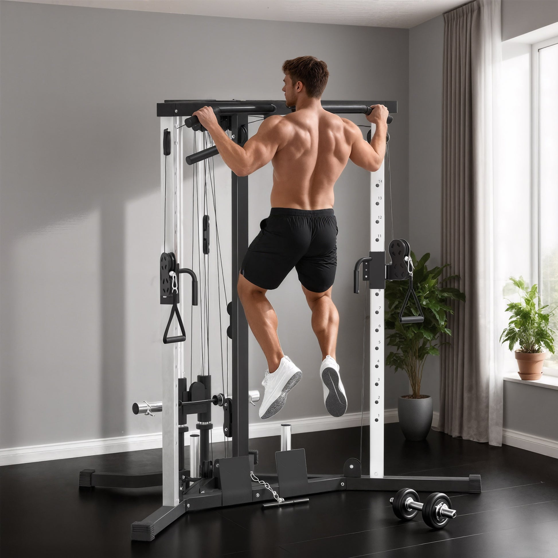 SPORTNOW Multi-Station Muscle Building Training Machine for Fitness Gym at Home, Exercise Upper Body