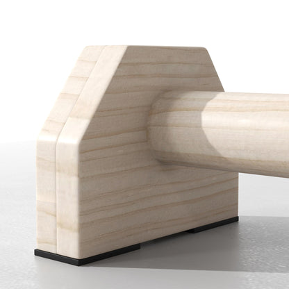 SPORTNOW 2-Piece Push-Up Handles, Non-Slip Wooden Parallettes Push-Up Bars for Muscle Training, Strength Training, Natural