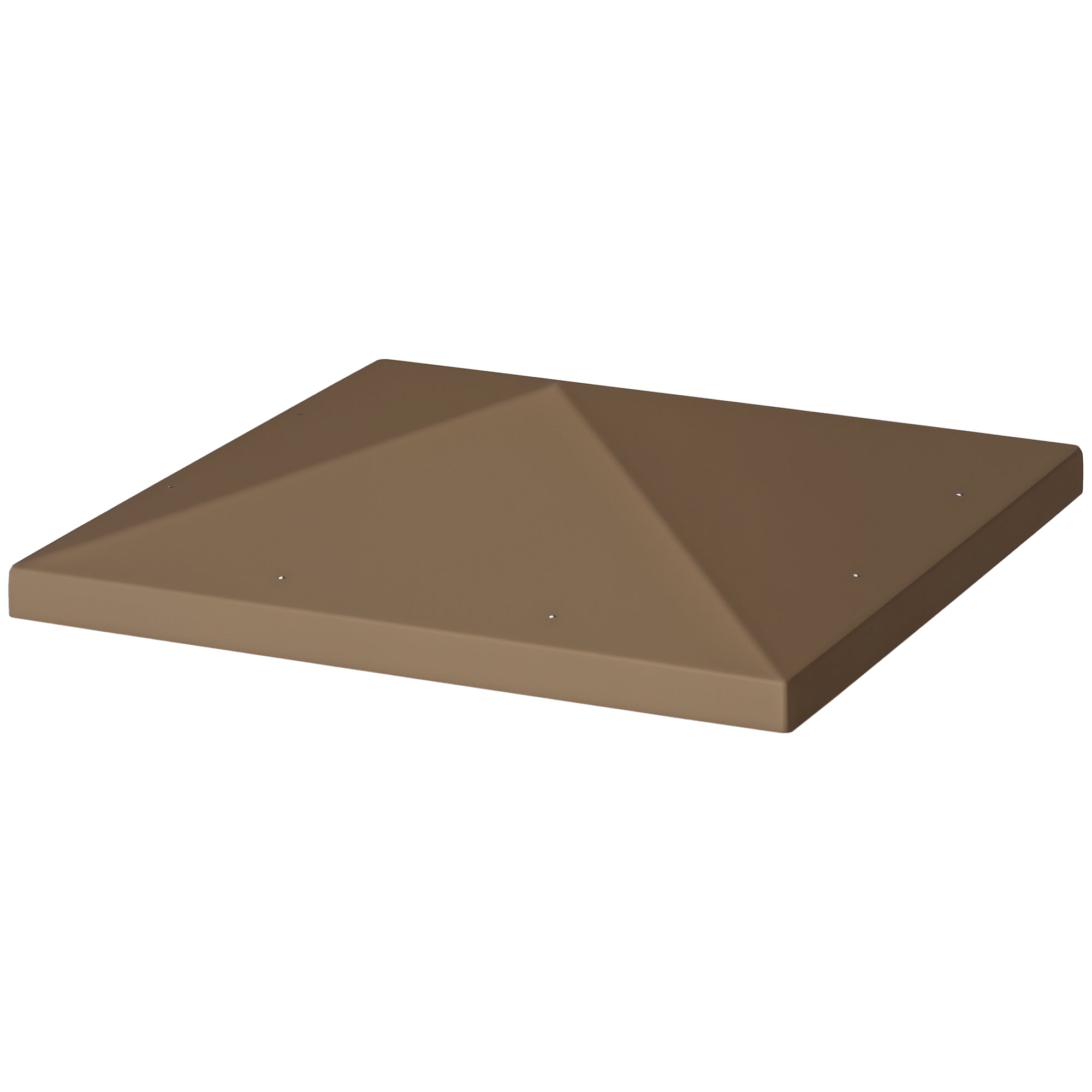 Replacement Roof for 3x3m Garden Gazebo, Water-Resistant Gazebo Cover in Brown Oxford 600D Fabric 370g/㎡ Anti-UV 30+ with 8 Drainage Holes