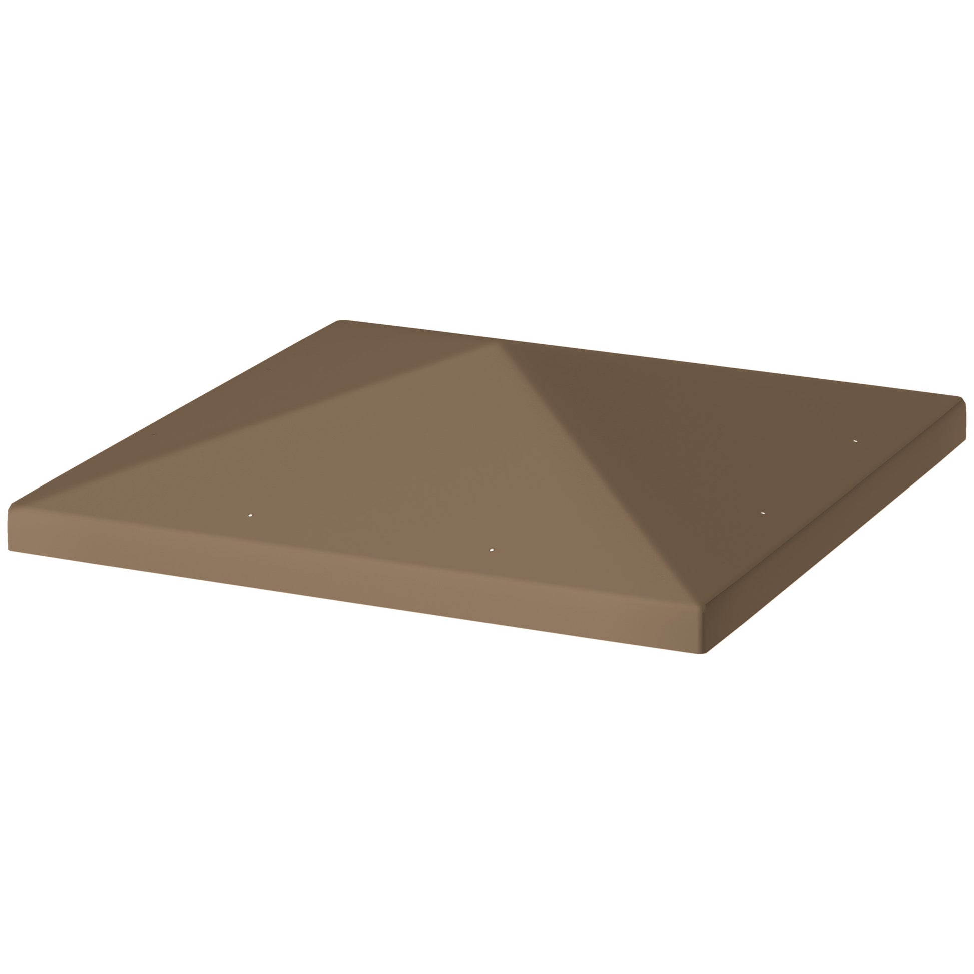 Replacement Roof for 3x3m Garden Gazebo, Water-Resistant Gazebo Cover in Brown Oxford 600D Fabric 370g/㎡ Anti-UV 30+ with 8 Drainage Holes