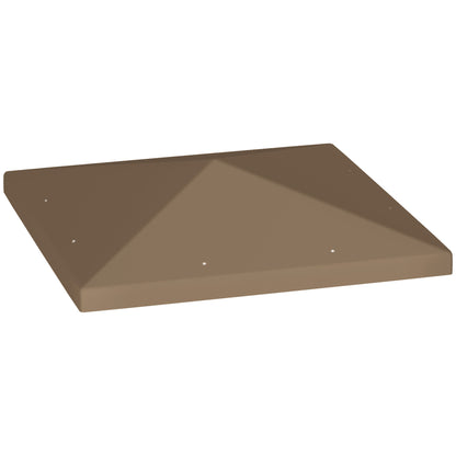 Replacement Roof for 3x3m Garden Gazebo, Water-Resistant Gazebo Cover in Brown Oxford 600D Fabric 370g/㎡ Anti-UV 30+ with 8 Drainage Holes